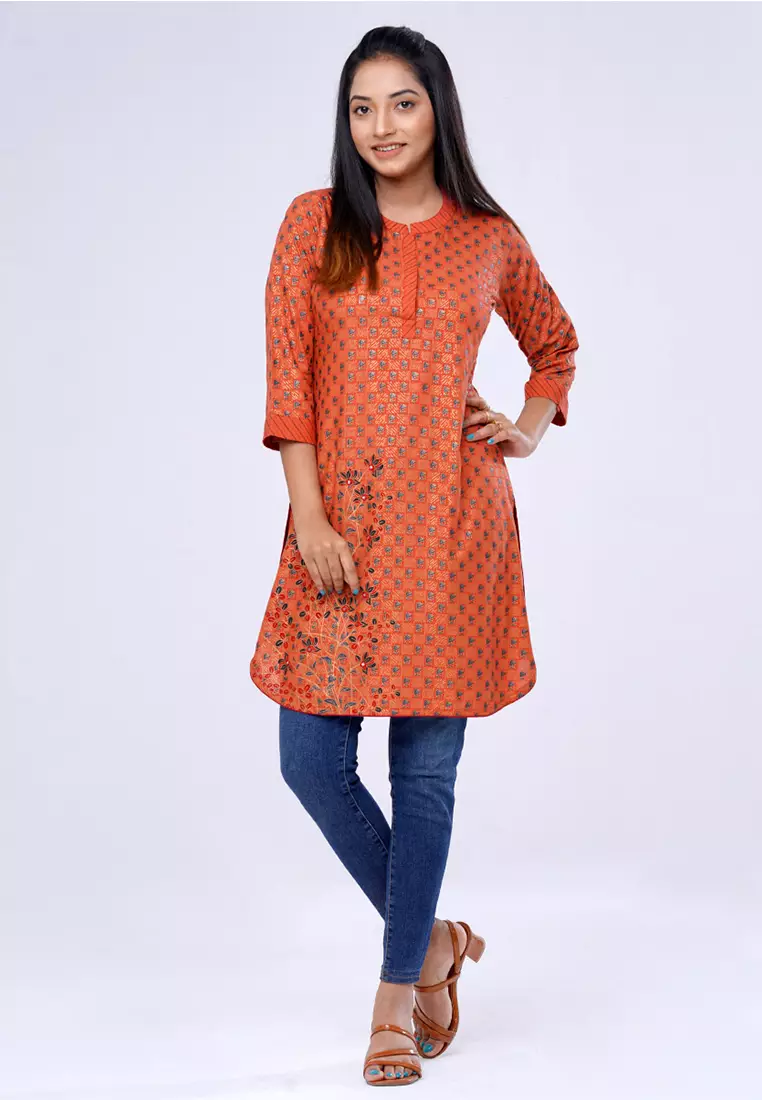 Le Reve Abstract Foil Printed Tunic