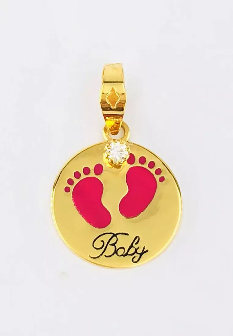 Gold baby new arrivals feet pendant