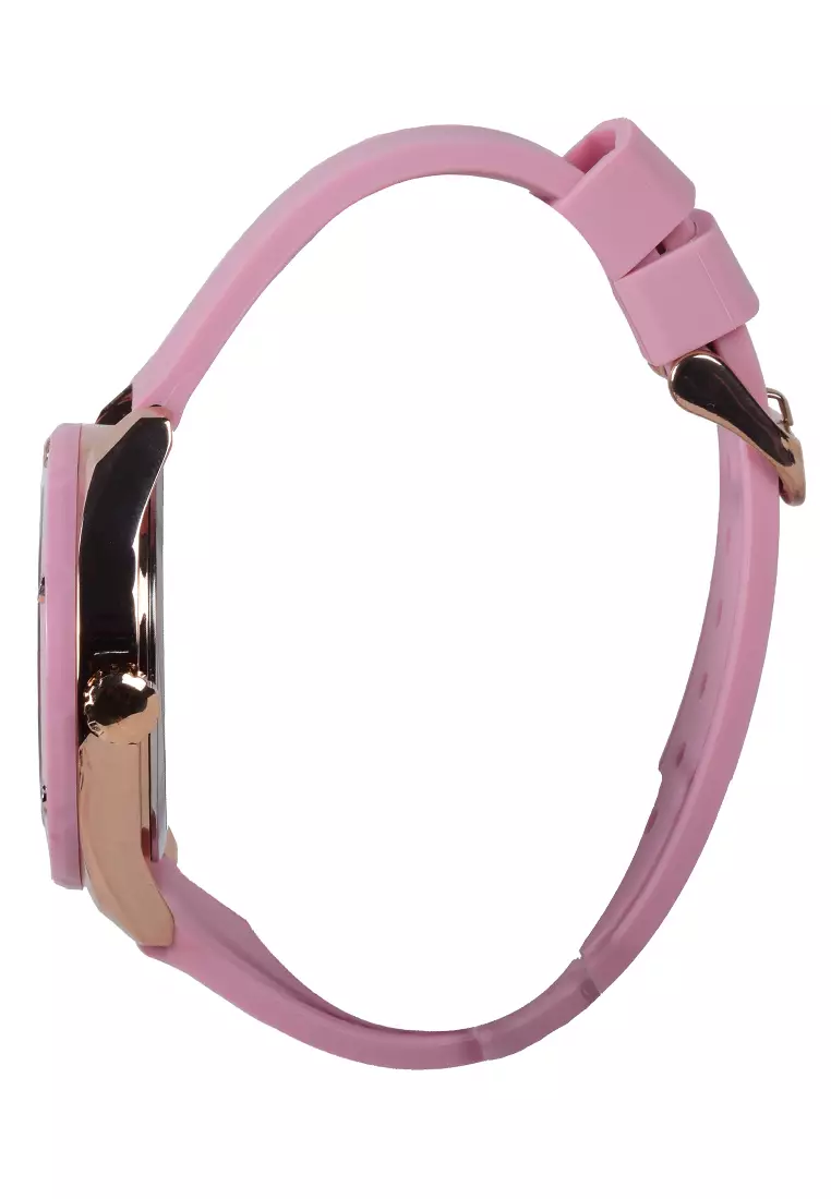 Jonas Jasmin - Jam Tangan Analog Wanita - Rosegold - Pink Rubber Strap - JJ-2223L