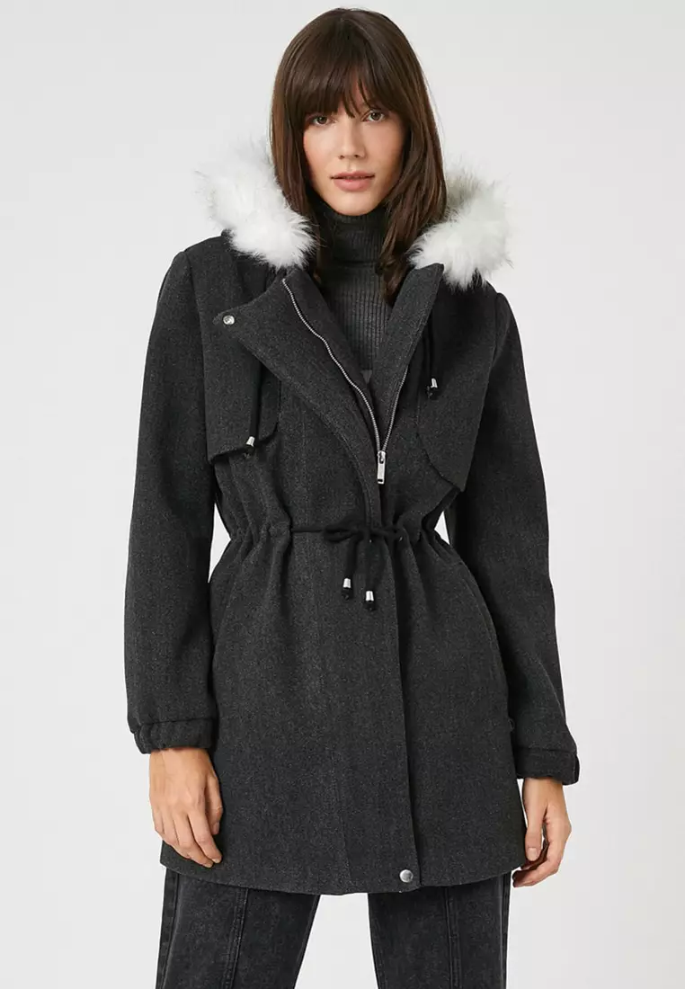 Hooded coat hot sale