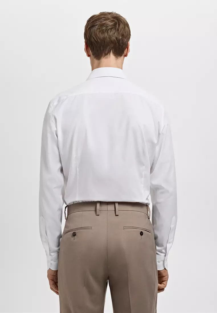 Slim-Fit Cotton Poplin Suit Shirt