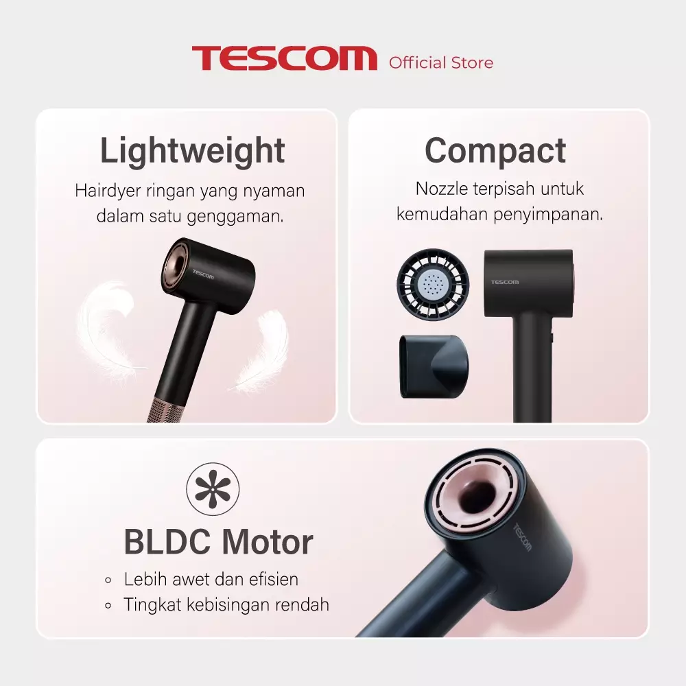 Tescom Gloss Pro Collagen BLDC Hair Dryer / Pengering Rambut Kolagen BLDC TD760ID
