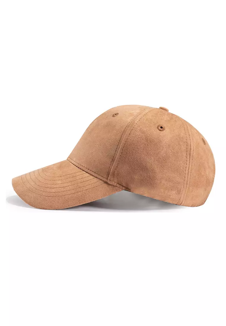 Camel Faux Suede Baseball Cap KCHT2164