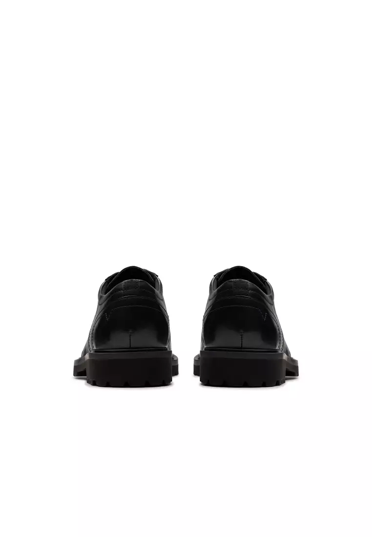 Mens Berwick Lace Derby Shoes - Black Leather