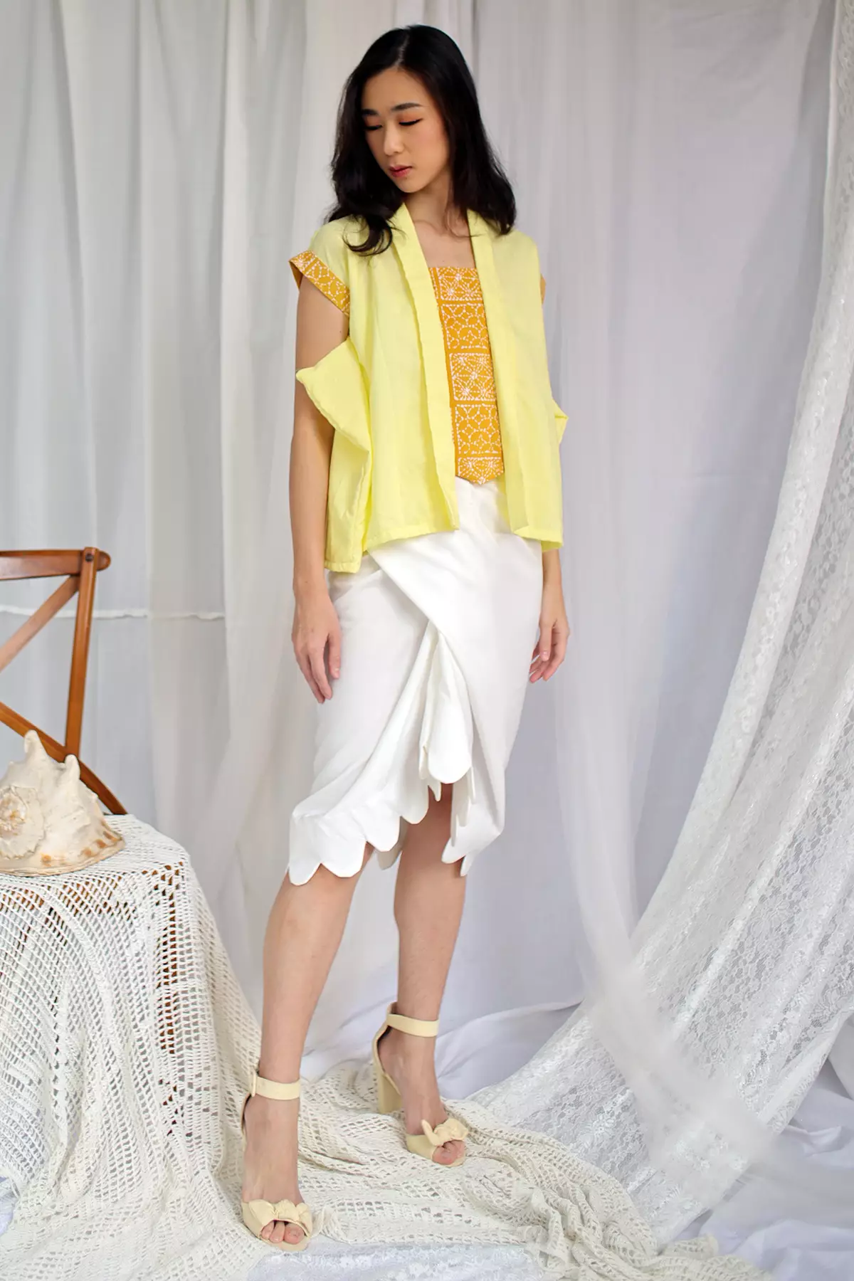 Kochi Sashiko Kuning Batik Kebaya