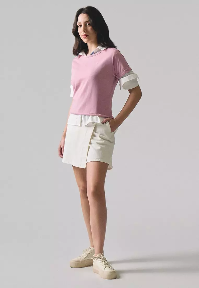 Dolman Top With Contrast Oar