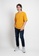 FOREST yellow Forest Premium Weight Cotton Linen Knitted Boxy Cut Crew Neck Tee T Shirt Men - 621217-64DkYellow A4AD8AA917515FGS_6