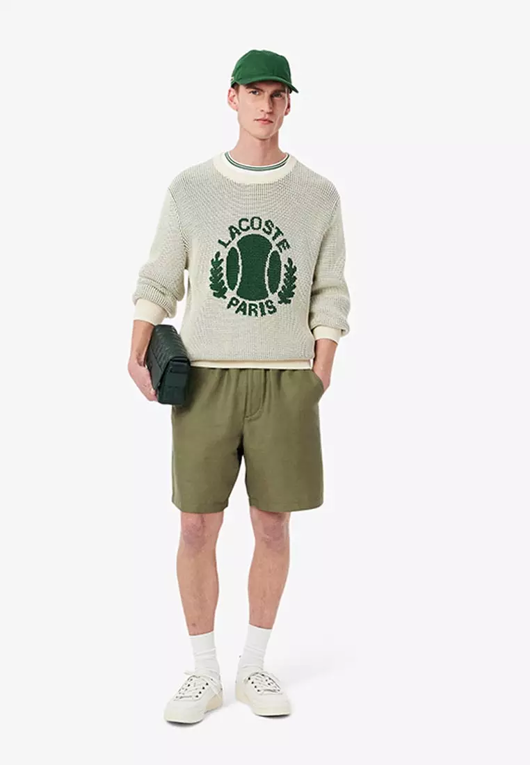 Regular Fit Wool Blend Shorts
