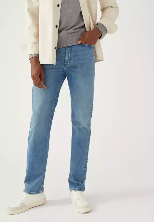 M&S Collection Straight Fit Super Stretch Flex Jeans