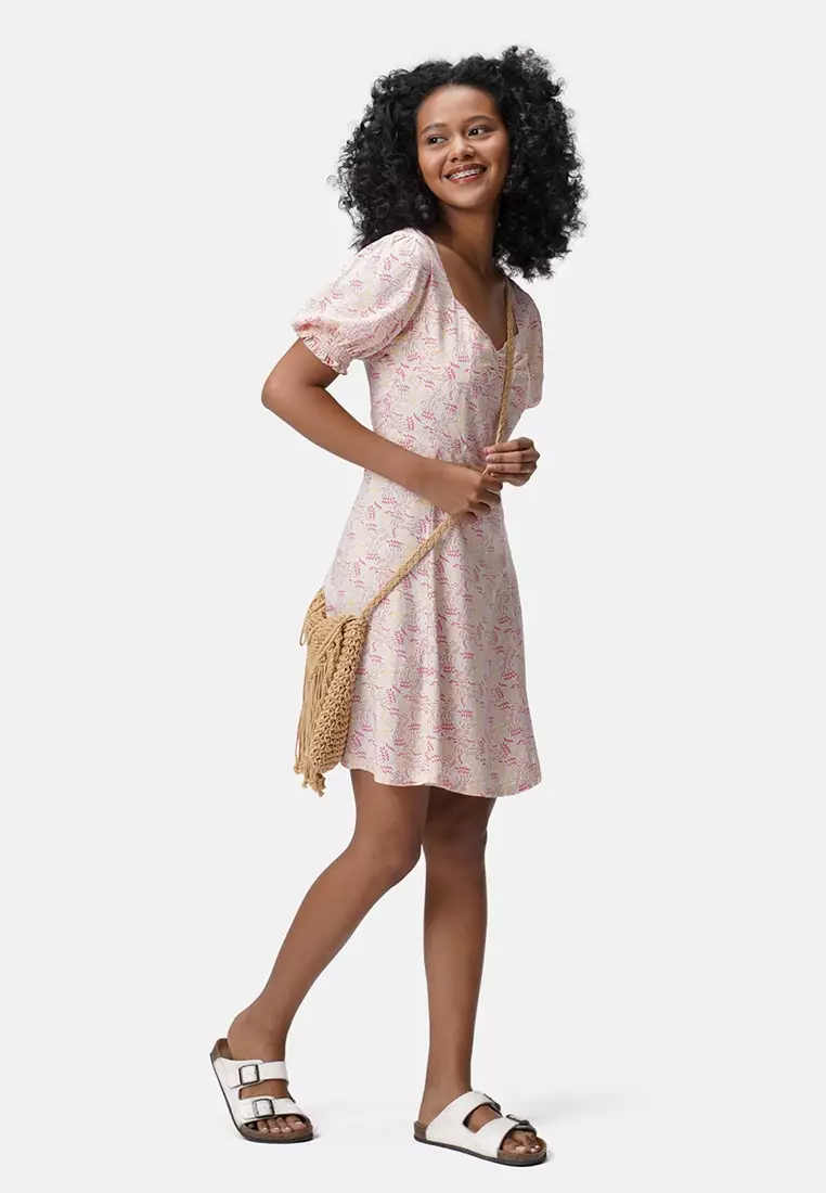Confetti Print Short Dress