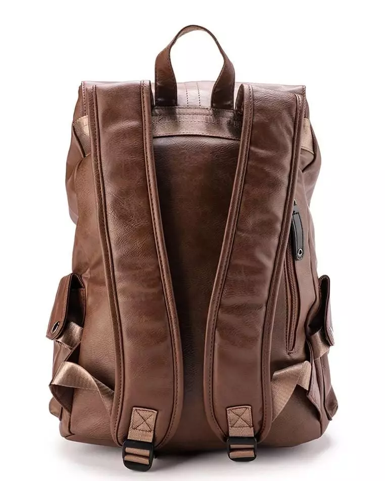Pu Pocket Flap Large Backpack