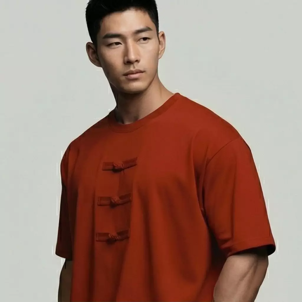 THIRDDAY Kaos Oversize Cheong Sam Imlek Sincia Hybrid Cotton 240gsm terracota MTY99