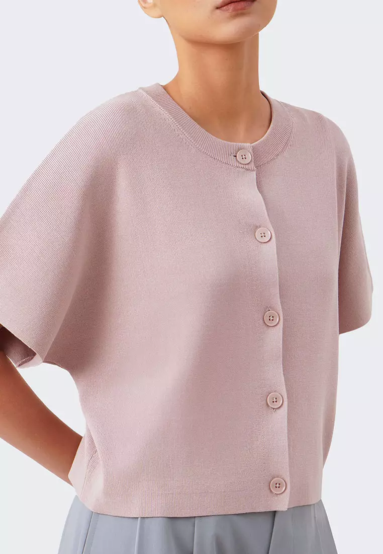 Women's Button Up Dolman Sleeve Knit Shirt