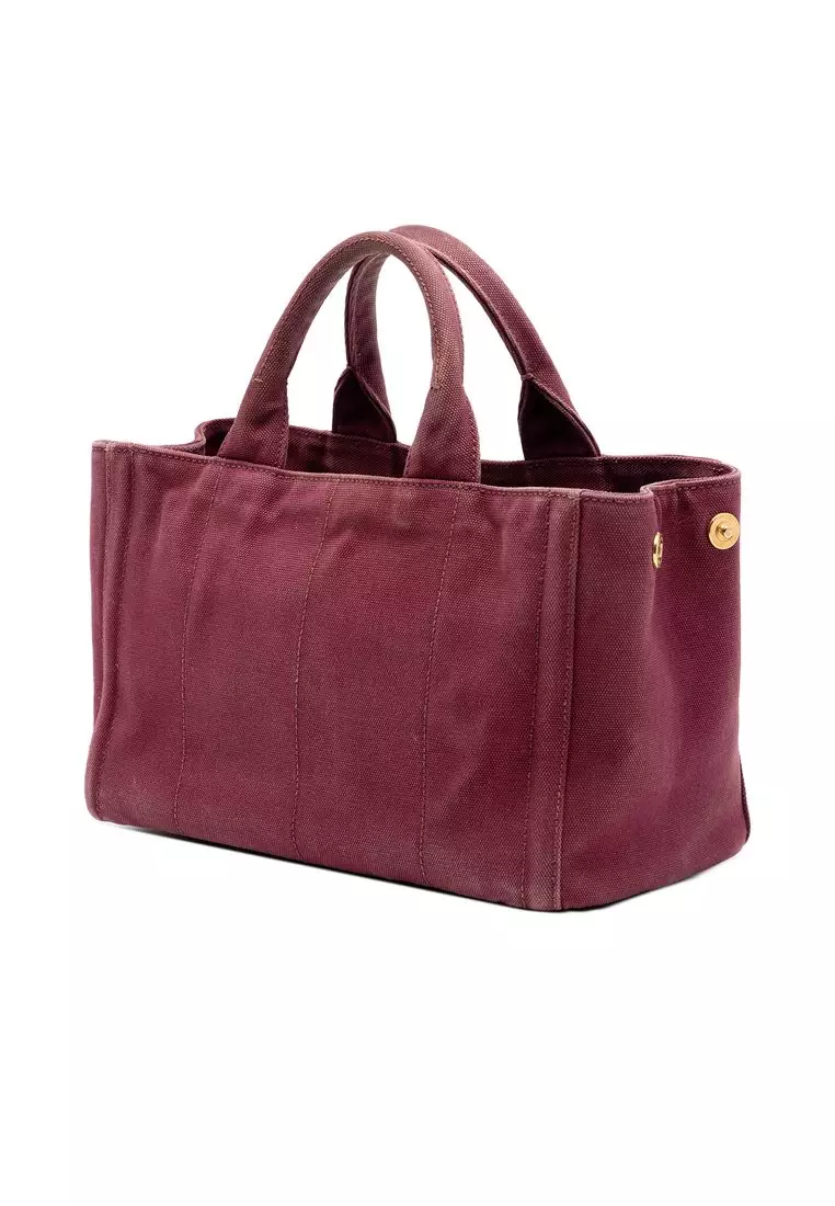 Pre-Loved Prada Small Canvas Canapa Bijoux Satchel