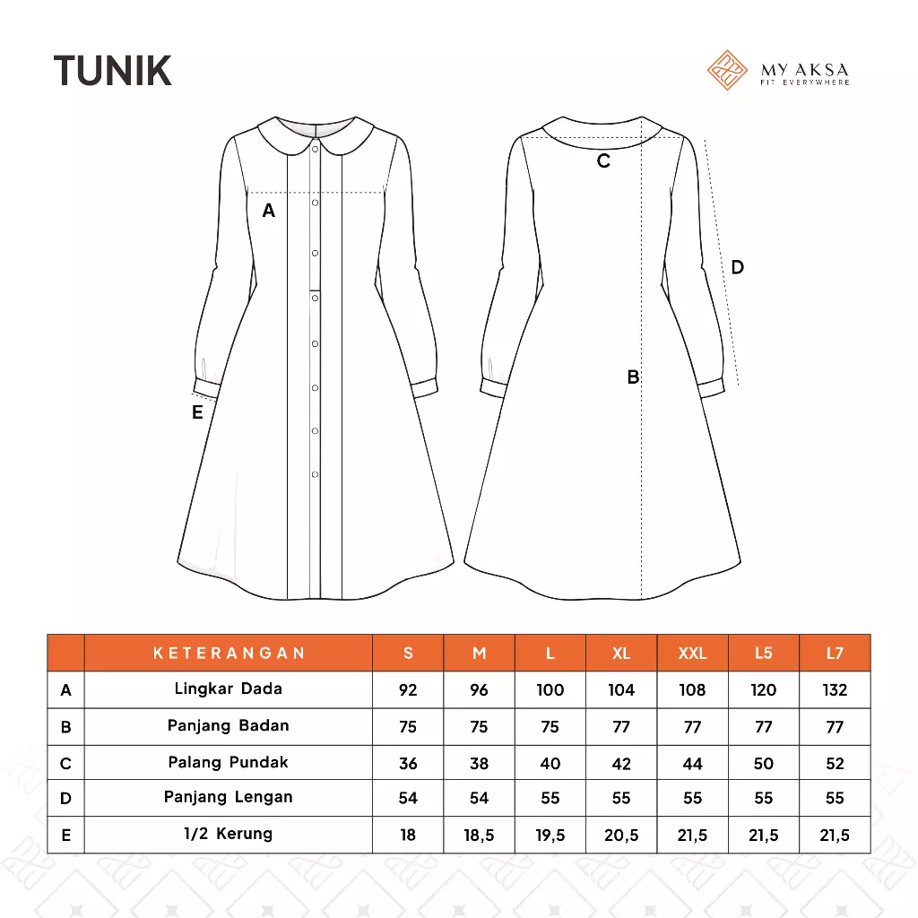 My Aksa Tunik Batik Wanita Lengan Panjang Al Barra Grey