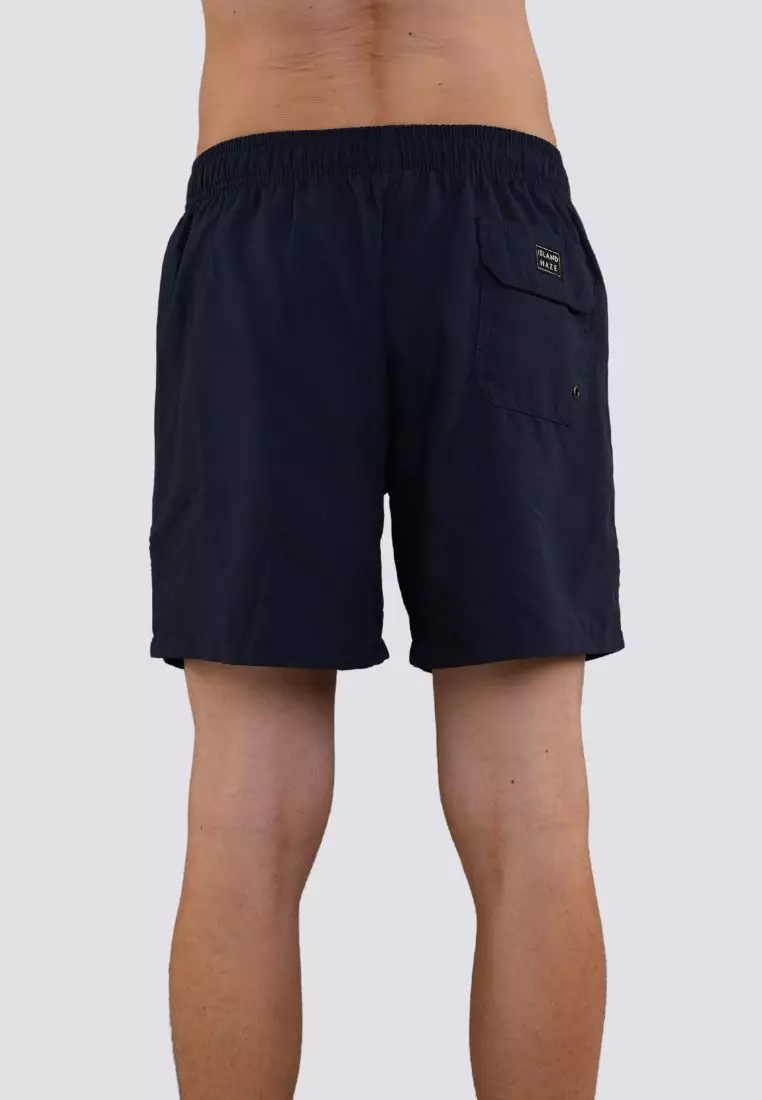 Buy ISLAND HAZE Essentials Dark Blue Swim Shorts With Drawstring