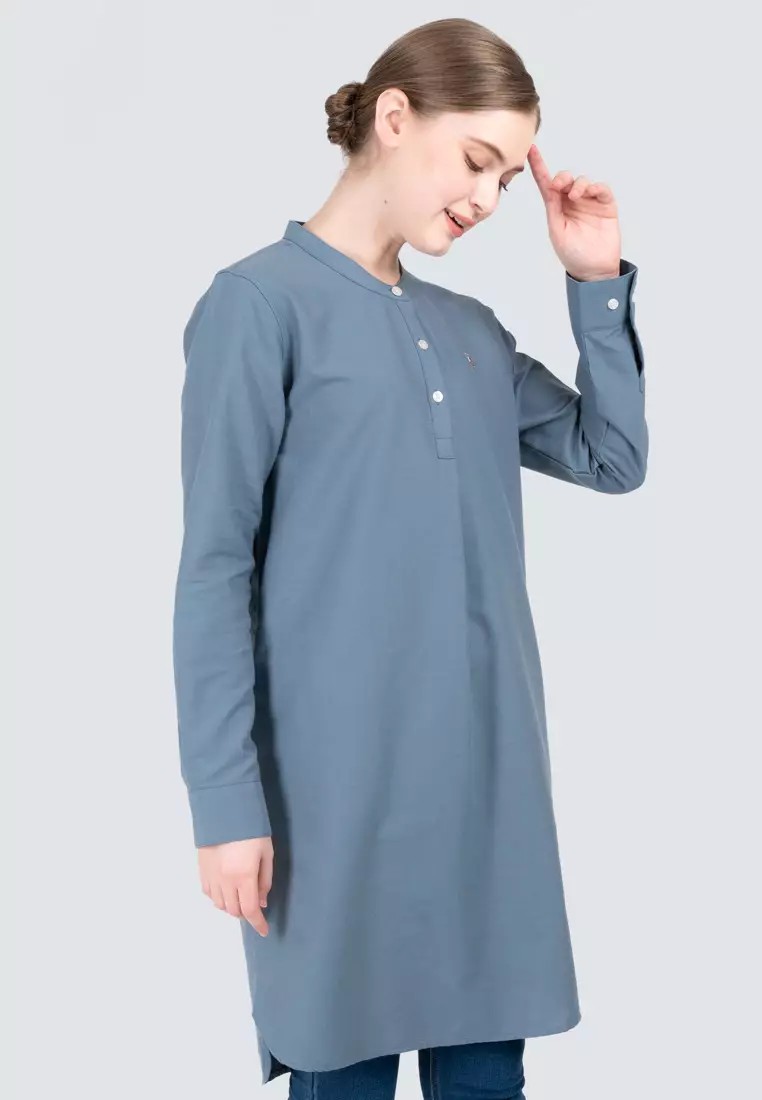 Polo Haus - Women’s Oxford Long Sleeve Shirt Dress WBSD002