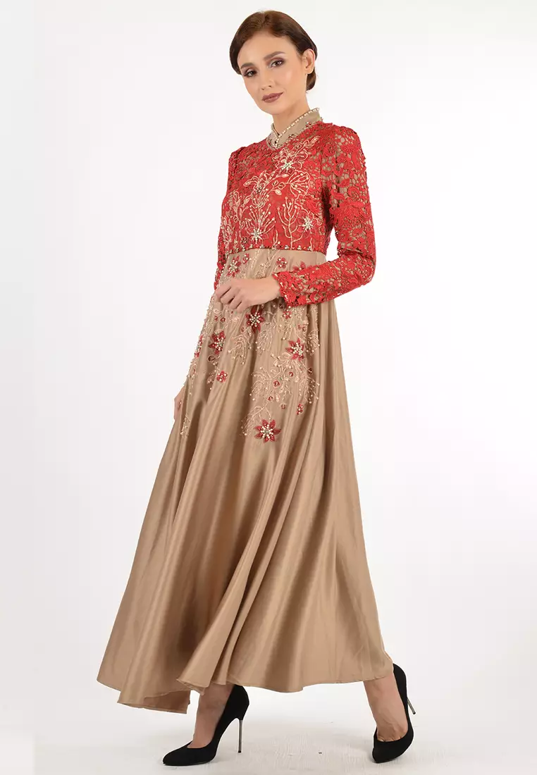 Bibiq Gamis Brokat Satin
