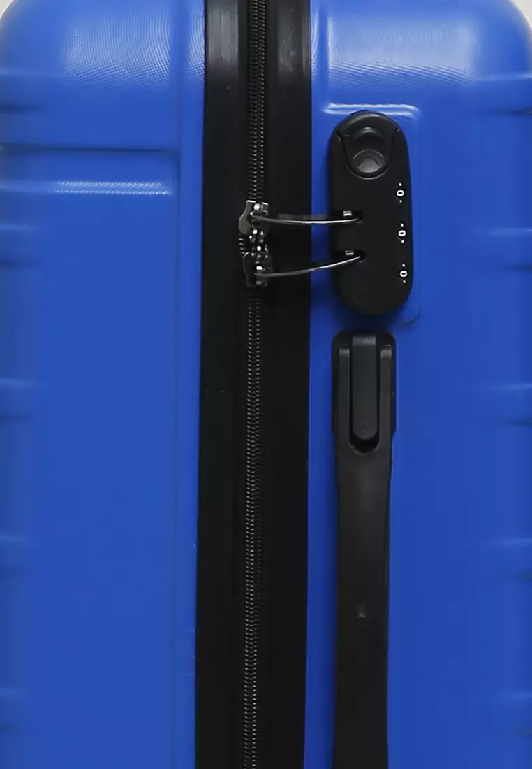 Carlton Tas Koper Fashion Unisex Size 20 Inch Suitcase Number Code Lock Material Fiber ABS ORIGINAL - Blue