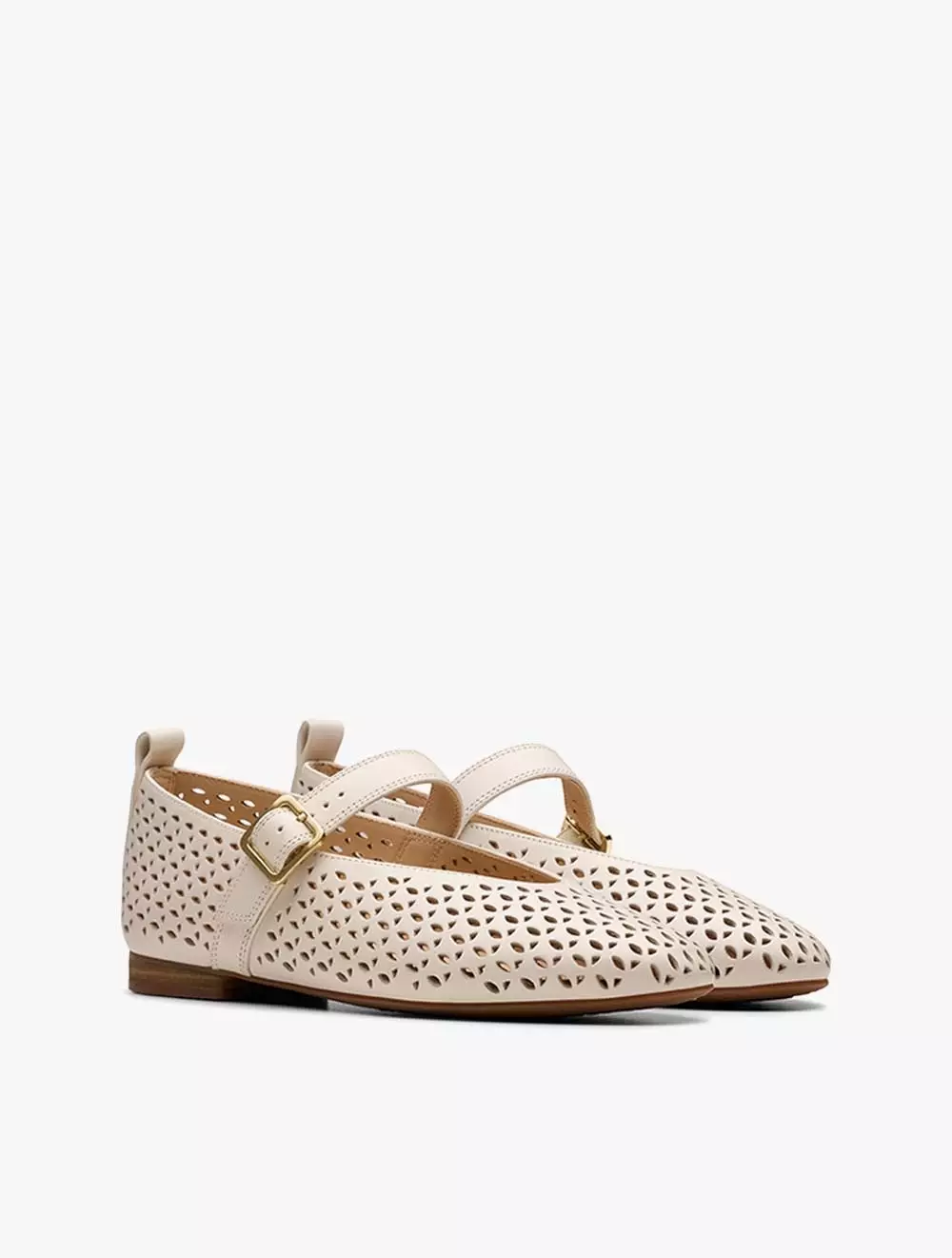 Clarks Fawna Jane Cream Leather