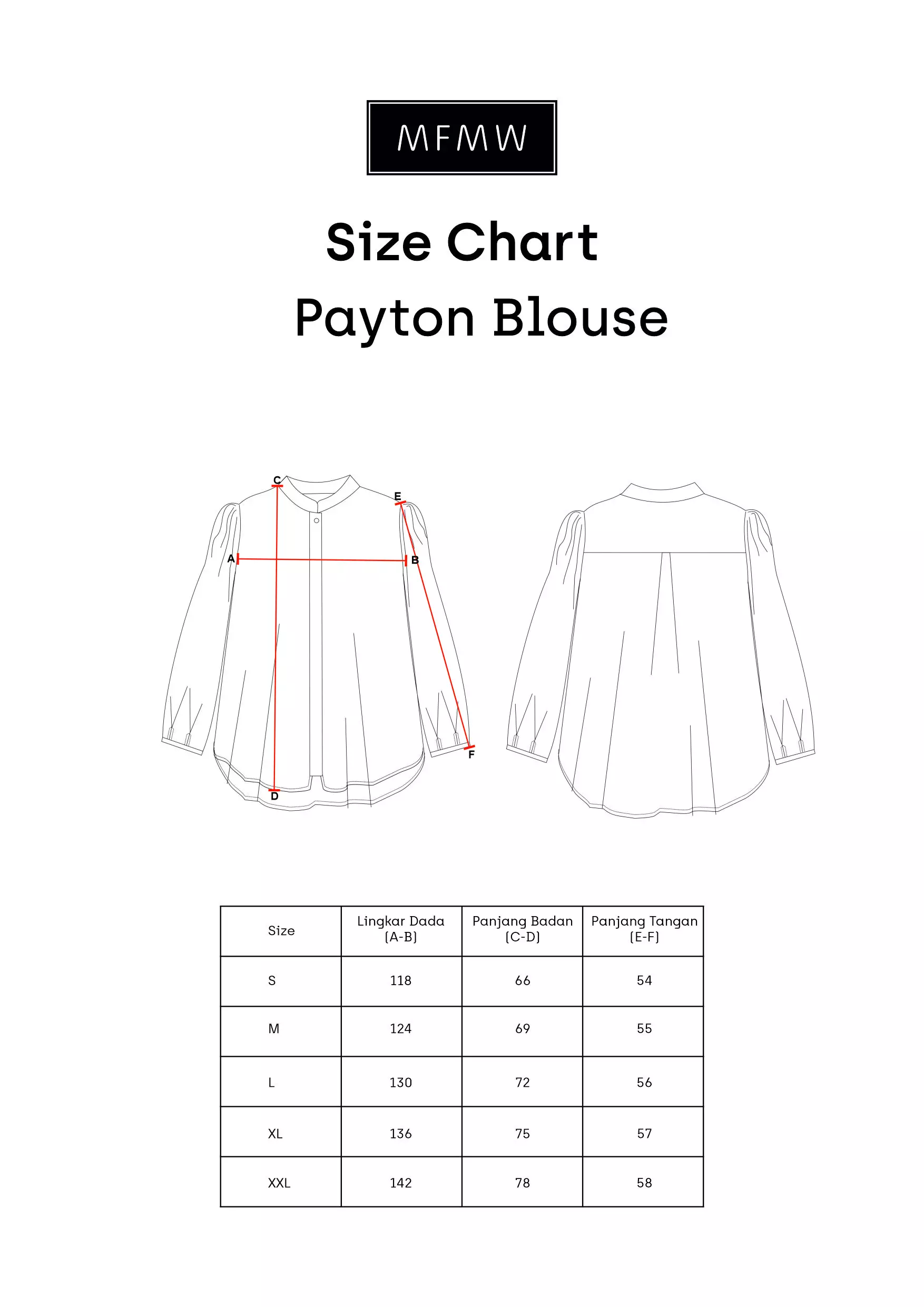 MFMW Payton Atasan Blouse Black