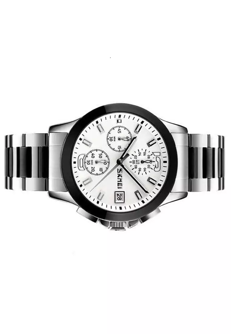 Jam Tangan Casual Analog Pria Waterproof Strap Tali Material Stainless Steel HG12ORIGINAL