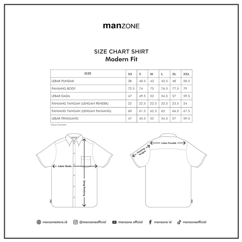 MANZONE Kemeja Lengan Pendek  Pramawangsa
