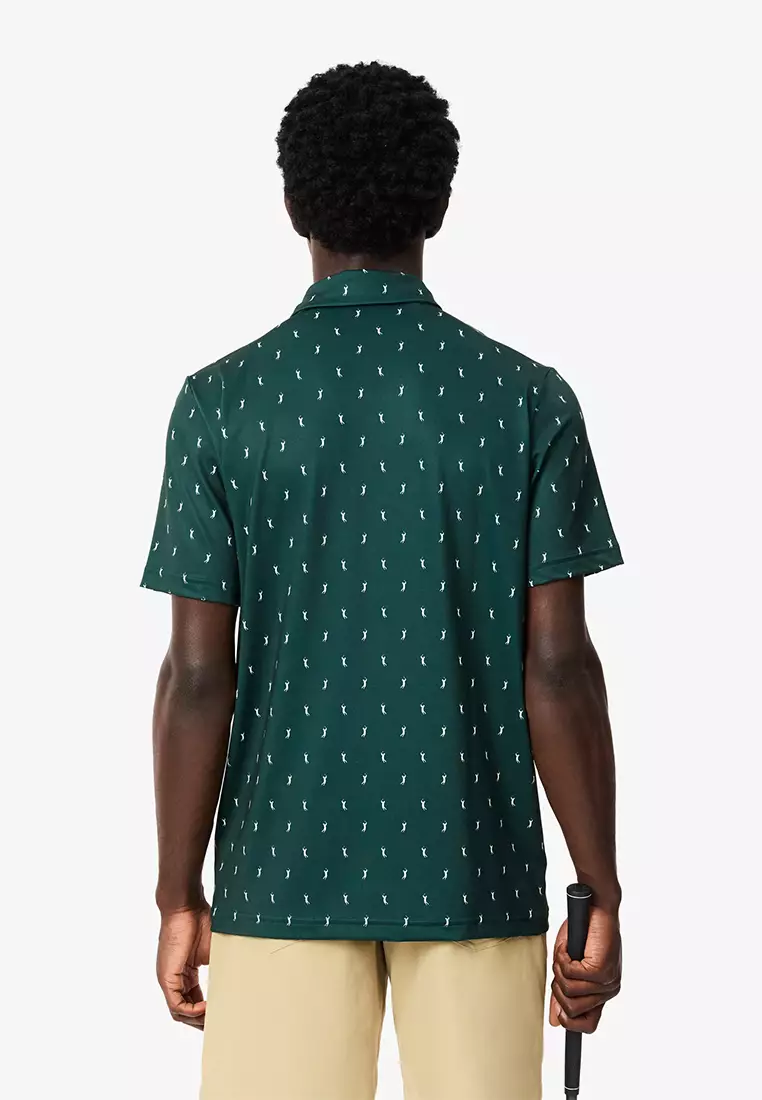 Men’s Lacoste Golf Printed Recycled Polyester Polo Shirt
