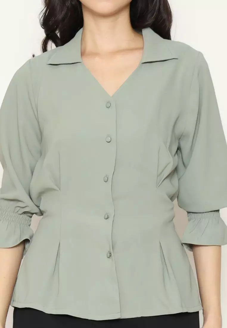 Urban Exchange Aleta Sage Green Blouse