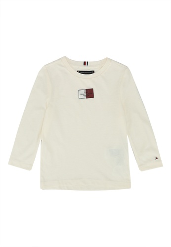 Tommy Hilfiger white Flag Label Tee - Tommy Hilfiger 0077DKAE54FDC9GS_1