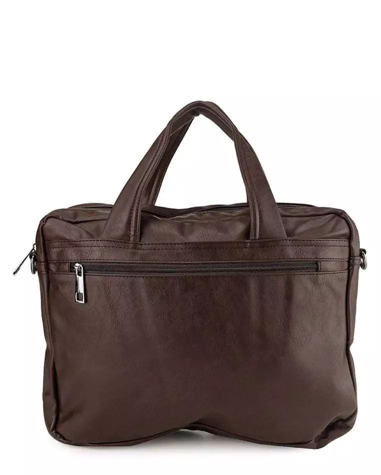 Distressed Leather Laptop Tote Bag
