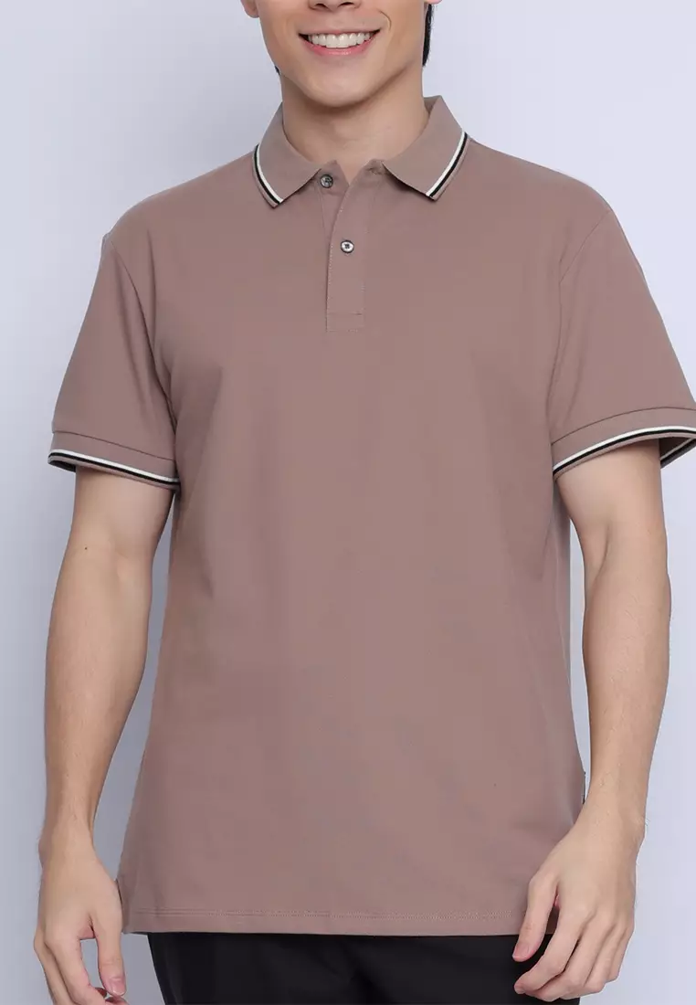 Color Block Pique Polo Shirt