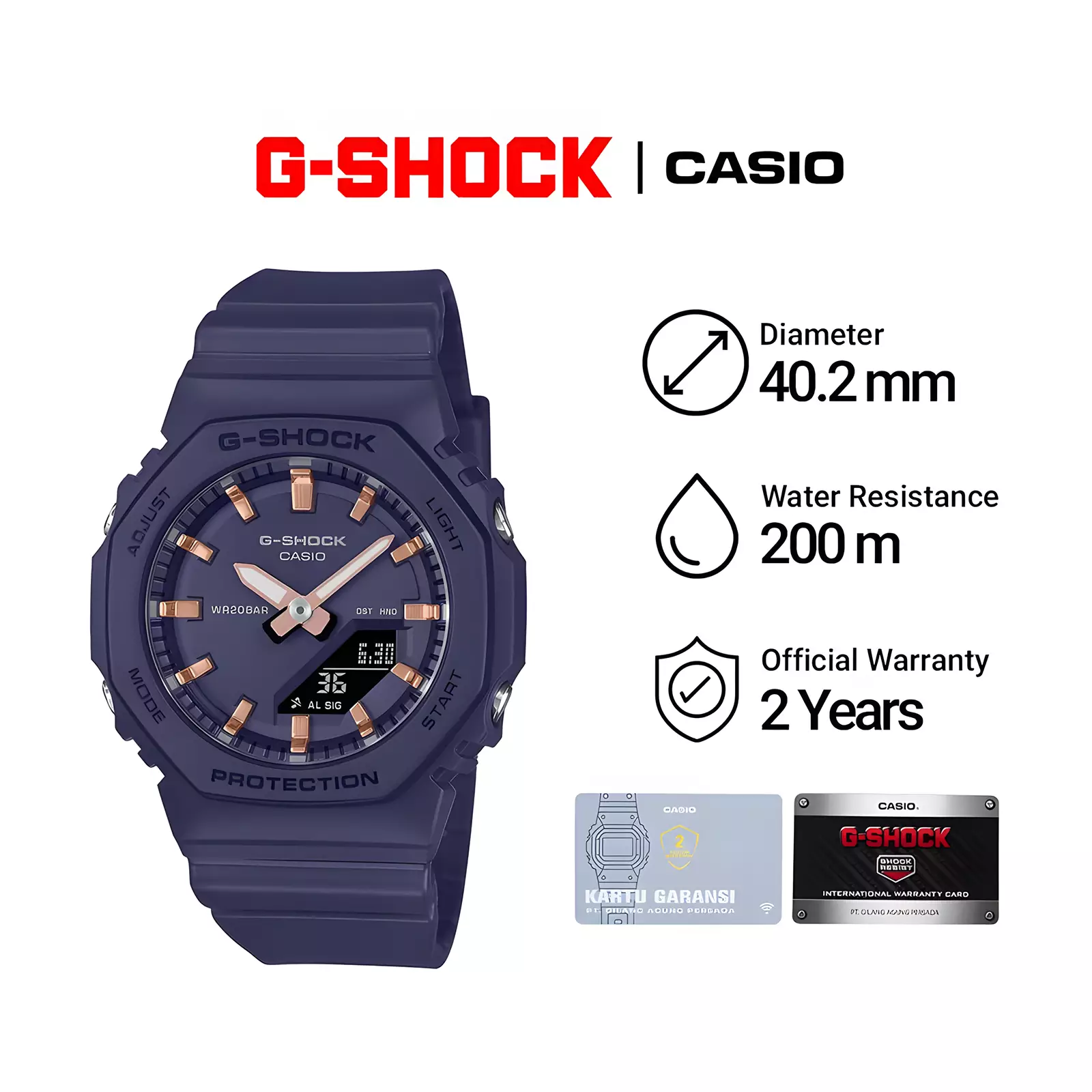 G-Shock - Jam Tangan Analog Digital Wanita - Blue - Resin Band - GMA-P2100M-2A