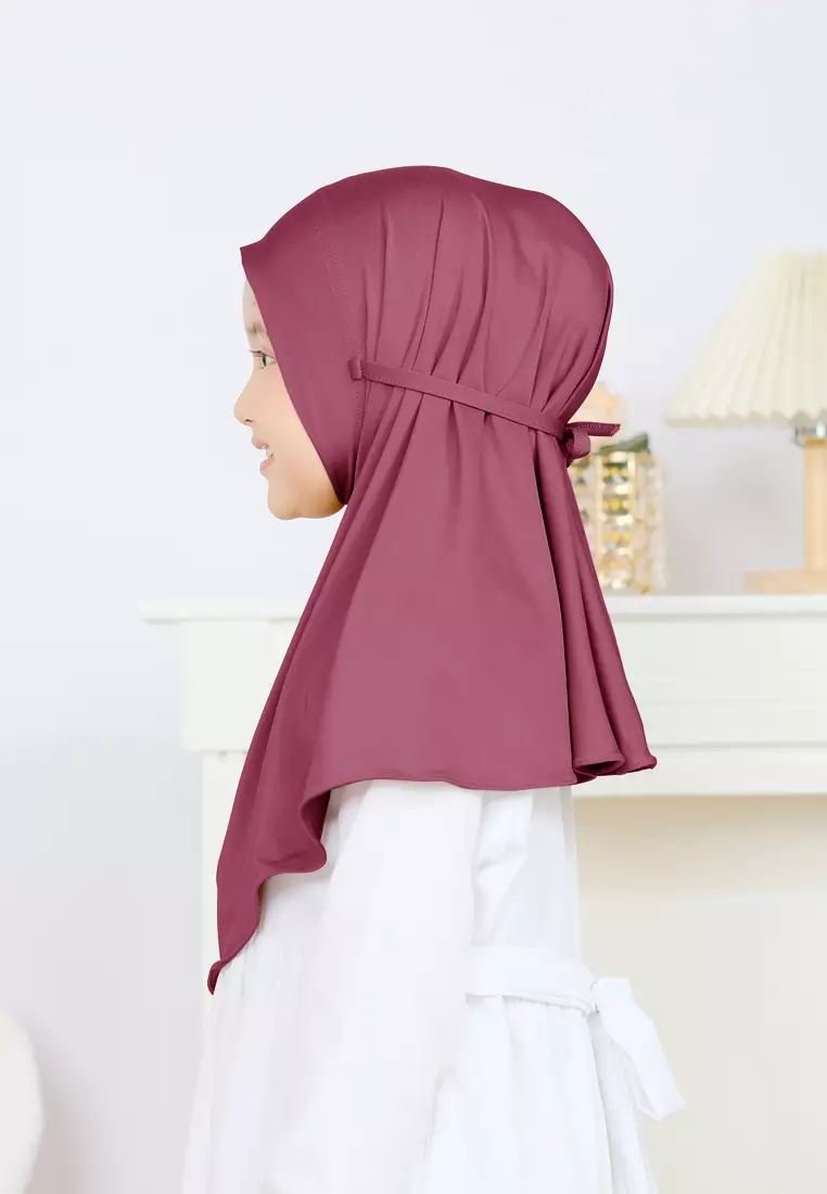 Cotton Bee - Alisha Hijab Instan Anak | Bergo Kerudung Tali Anak - S