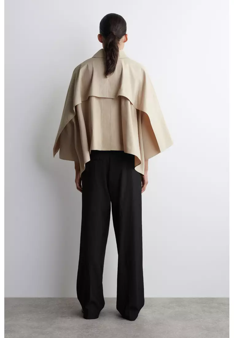 CROPPED TRENCH COAT CAPE