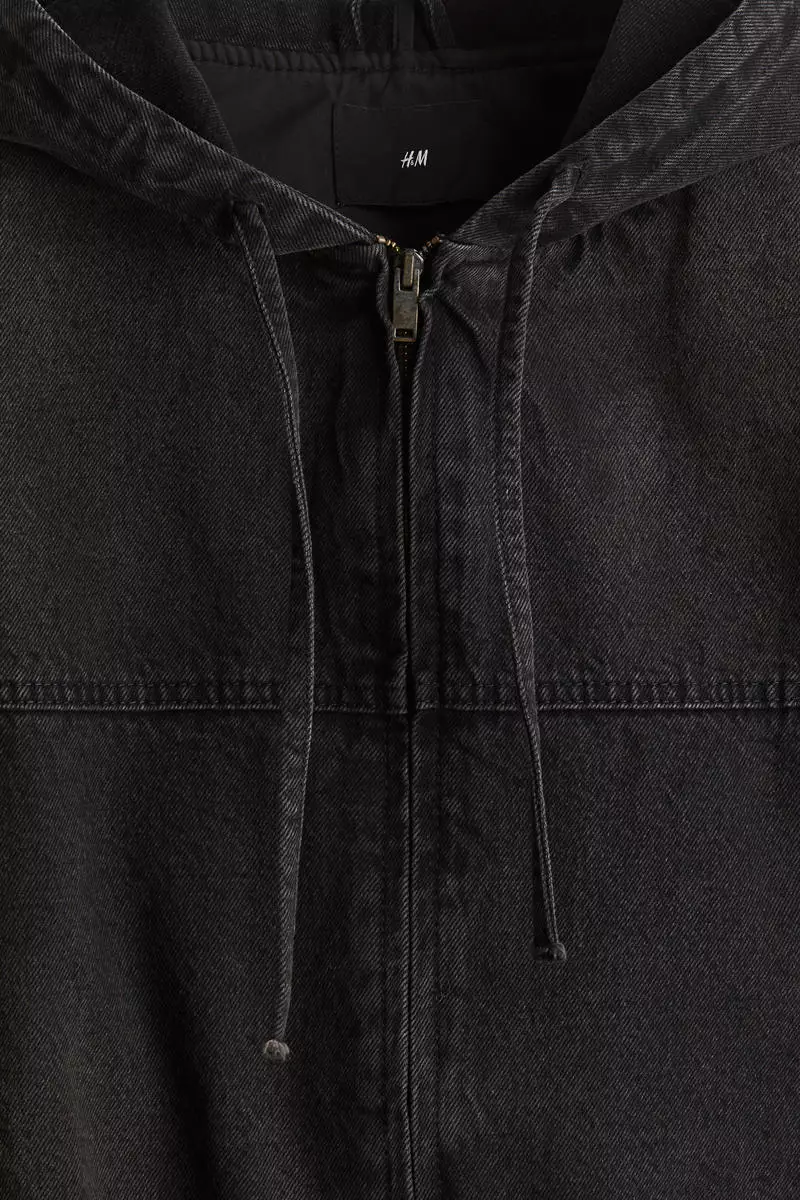 Loose Fit Hooded denim jacket