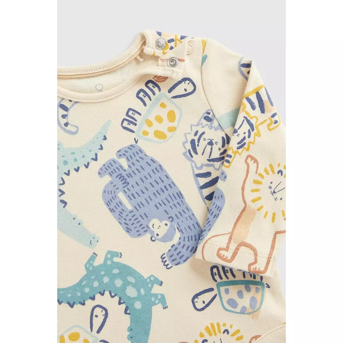 Mothercare Jungle Cord Dungarees and Bodysuit Set - Set Baju Bayi Laki-laki (Krem)