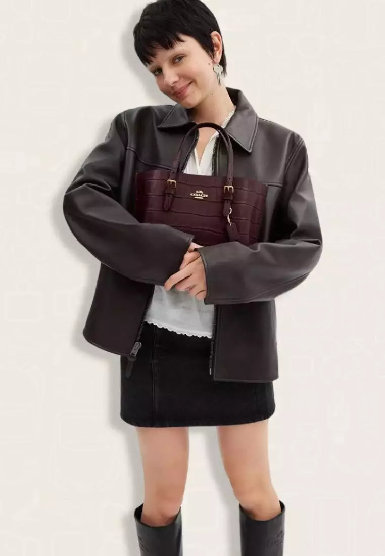 Coach Mollie Tote Bag 25 Merlot