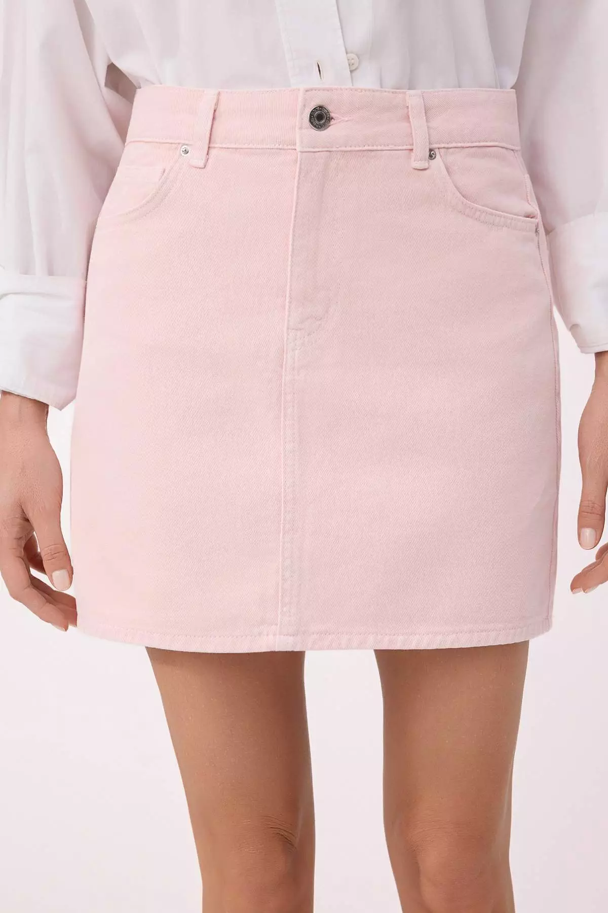 Pink Mini Denim 1% Cotton Skirt Twoss26Et7