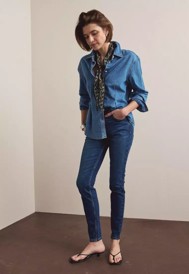 Mid Rise Stretch Skinny Jeans