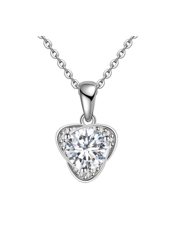 Her Jewellery silver CELÈSTA Moissanite Diamond - Esmée Pendant (925 Silver with 18K White Gold Plating) by Her Jewellery A5F03ACAFFAD17GS_1