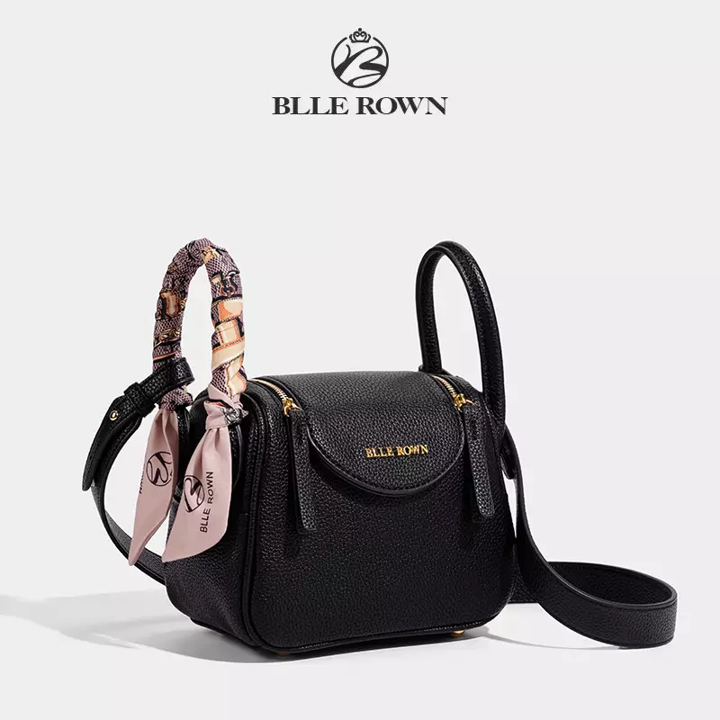 BLLE ROWN Tas Wanita Bentuk Bantal Tas Bahu Tas Selempang Wanita Model Terbaru BR6001-Black