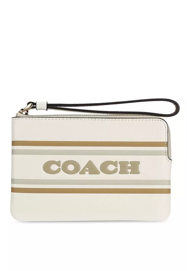 COACH CORNER ZIP WRISTLET (C7406)-IM/CHALK MULTI