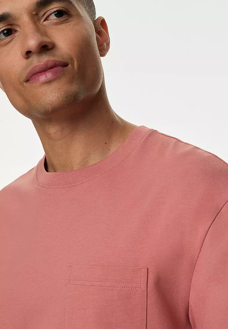 Pure Cotton Midweight Pocket T-shirt