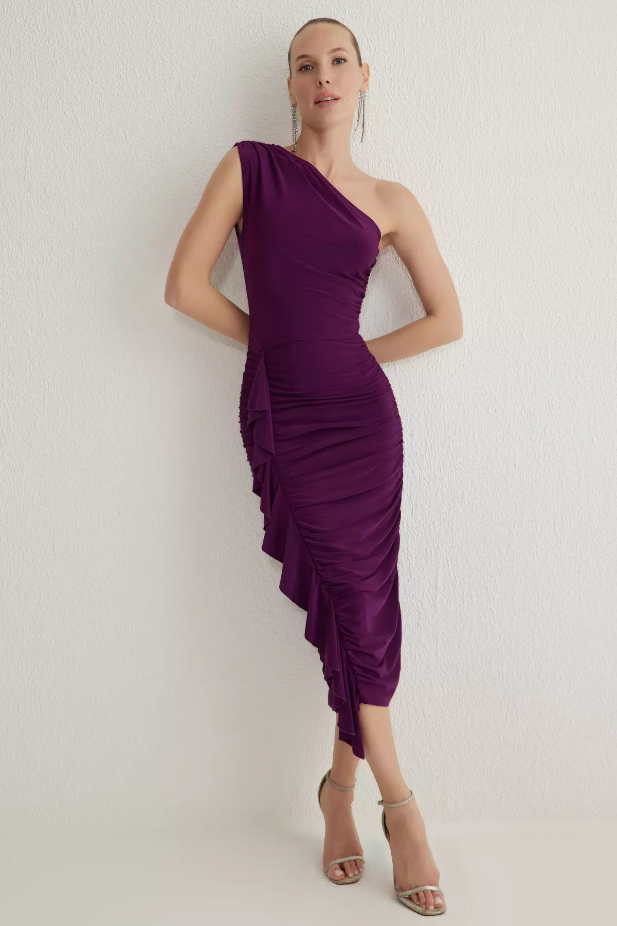 bodycon leather dress Vintage Betsey Johnson Ruched Tulle Bodycon Dress – Very Breezy main image 0