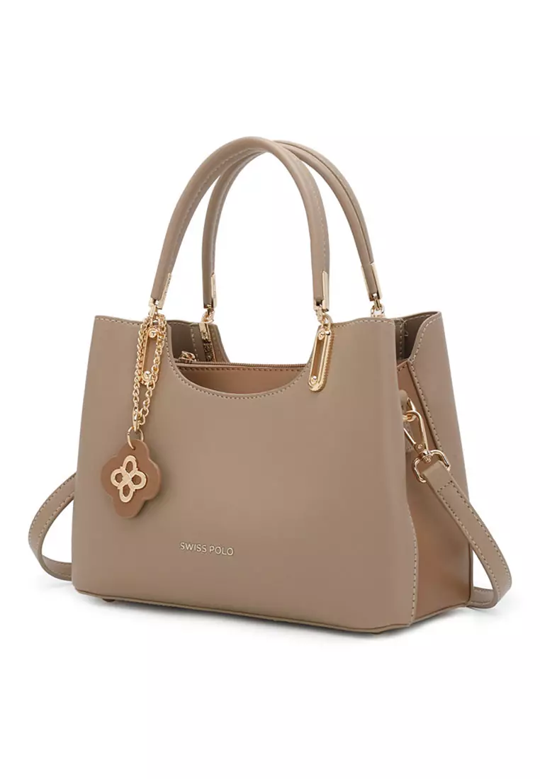 Women's Top Handle Bag / Sling Bag / Crossbody Bag (Tas Selempang / Tas Tangan) - Krem