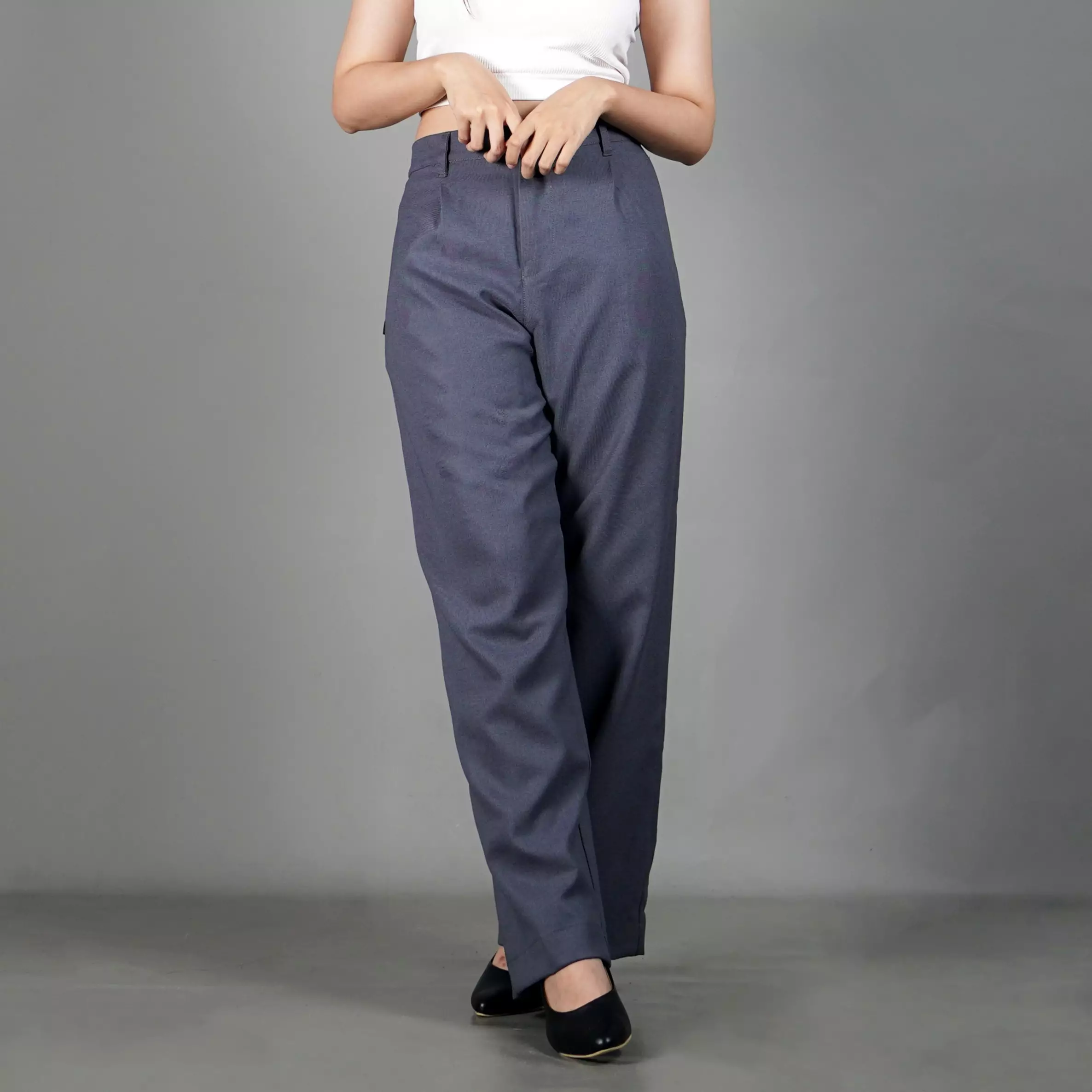 NOVI Celana Kantor Wanita Celana Kulot Cullotes Pant Celana Panjang Wanita - GREY