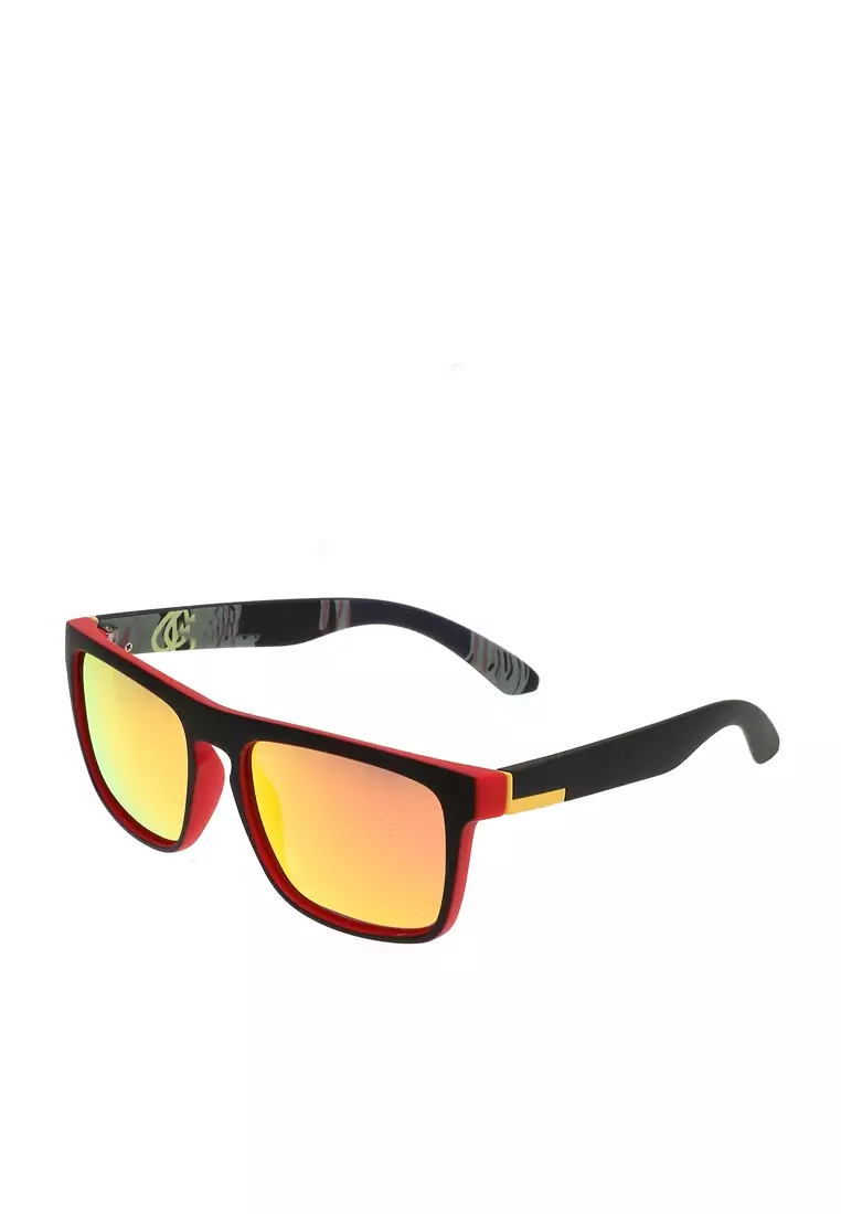 Adkins Kacamata Sunglasses Pria Polarized Lens UV Protection Material Polycarbonate ORIGINAL - Black Orange