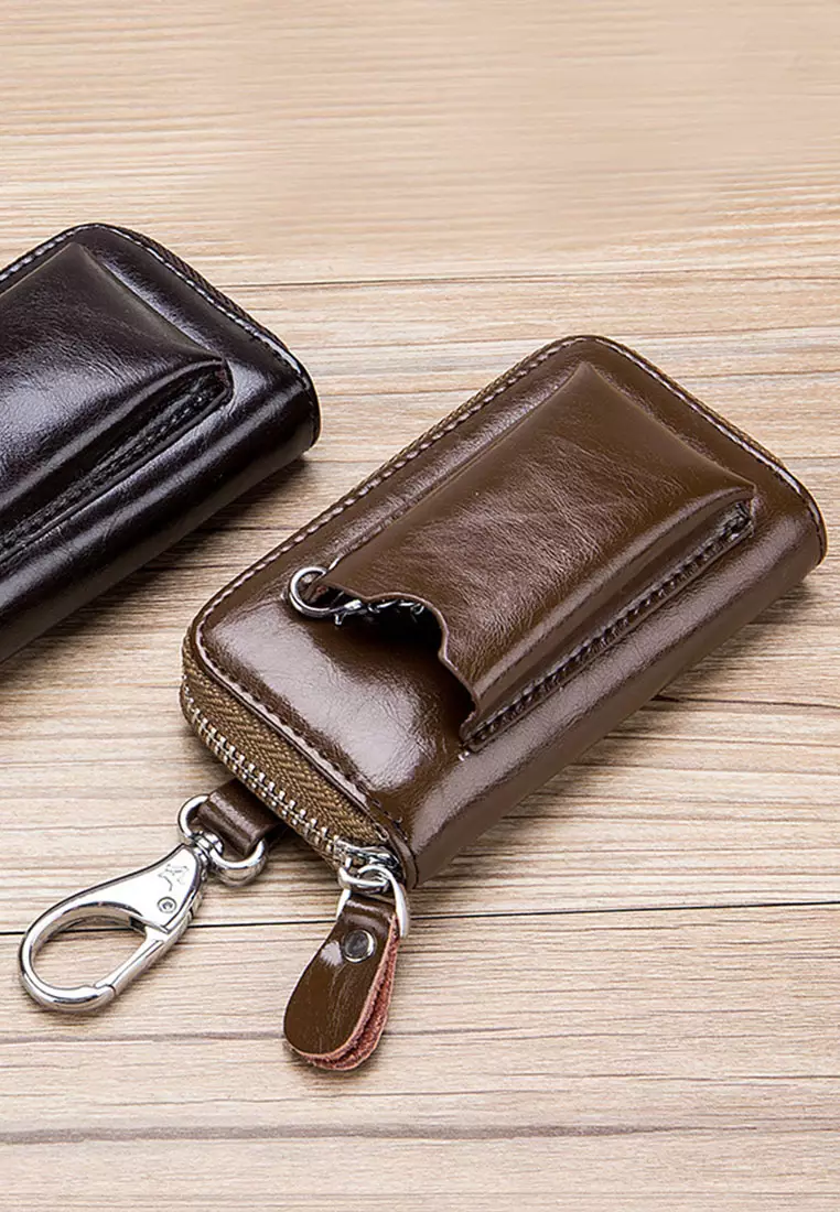 Multi Purpose Cow Leather Zipped Key Case JW AN-985
