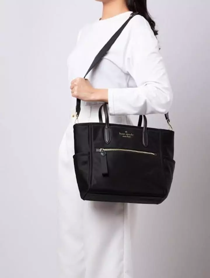 KC526 Kate Spade Chelsea Medium Satchel Nylon Black (001)